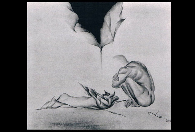 Charcoal painting by Lena Aydenian, archive reference b00005. Low resolution placeholder recovered from her archived website; a high resolution photograph and a confirmed title are still to come.